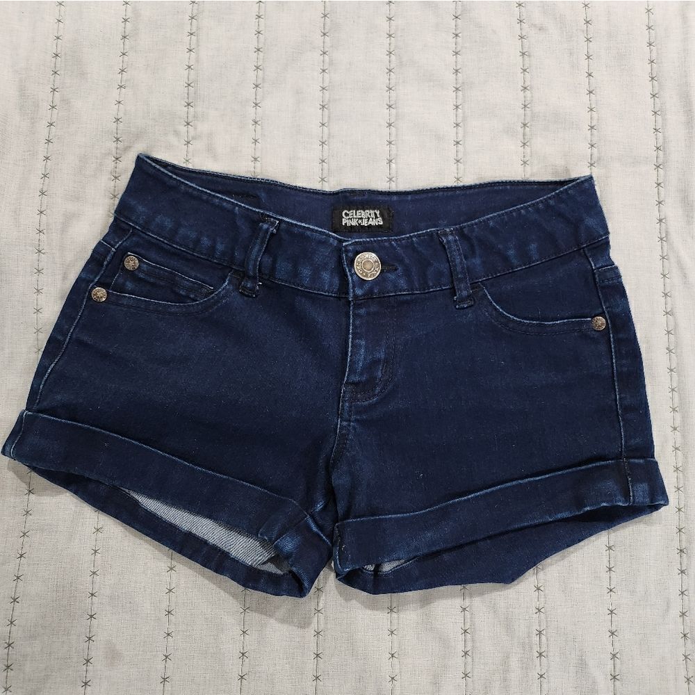 Celebrity Pink dark blue denim shorts